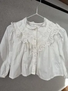 ZARA フリル付きホワイトシャツ 9-12ヶ月