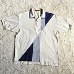 【90s/レトロ】Mr.JUNKO 切替デザイン 半袖ポロシャツ M 綿100のサムネイル
