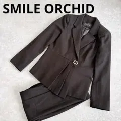 SMILE ORCHID ペプラムジャケット＆パンツスーツセットブラック　Mのサムネイル