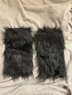 黒ファーレッグウォーマー