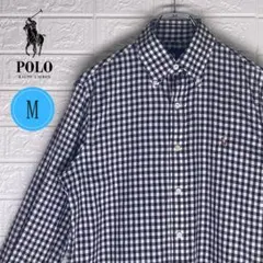 【24時間以内　匿名発送】ラルフローレン　BD長袖シャツ　ギンガムチェック　黒白
