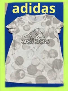 【adidas 】アディダス Tシャツ 白水玉160 CLIMALITE