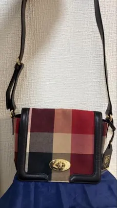 BLUE LABEL CRESTBRIDGE チェック柄ショルダーバッグ　タグ
