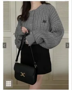 クロップド丈 ニット