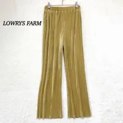 ローリーズファーム　プリーツパンツ　【F】　ワイドパンツ　イエロー　ウエストゴム