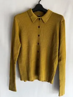 未使用　UNIQLO メリノリブポロカーディガン XL