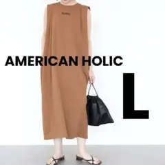 AMERICAN HOLIC ロゴノースリーブカットワンピース　L