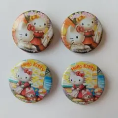 Hello Kitty ハローキティ 缶バッジ 4セット