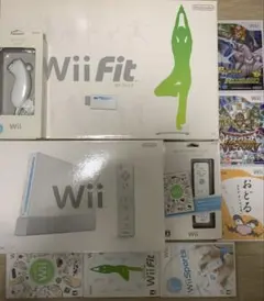 動作確認済】Wii本体 Wii Fit ソフト9本 HDMI変換アダプタ付 - メルカリ