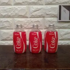 コカ・コーラ　だるまボトル　300ml　ガラス瓶　３本セット　昭和レトロ　空瓶