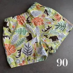 ブリーズ サマーバリエーションパンツ 4分丈 ミント ボタニカル柄 90のサムネイル
