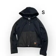 PUMA プーマ ジップアップ パーカー ブラック 裏起毛 スポーツ