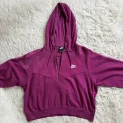 NIKE ハーフジップ パーカー パープル Lサイズ 冬服