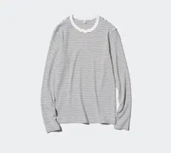 UNIQLO　ソフトリブボーダークルーネックT　S
