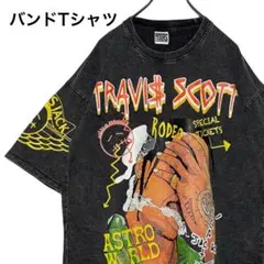 バンドTシャツ トラヴィススコット フェードブラック XLラッパー バンtのサムネイル