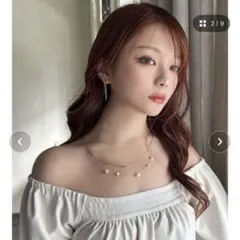 RESEXXY パールコンビ2連ロングネックレス