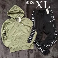 アディダス スウェット 上下セット パーカー スウェットパンツ XL LL O