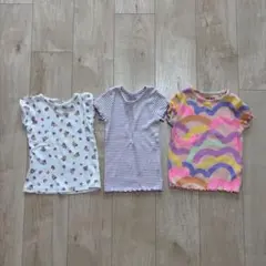 リブTシャツ 3枚セット（80〜90cmほど)