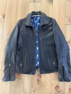 黒 シングルライダースジャケット　革ジャン　レザージャケット※最終値下げ