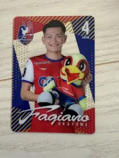 ファジアーノ岡山 withファジ丸プラスチックカード 4番　阿部選手