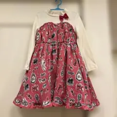 mezzo piano イラストプリント ワンピース 110