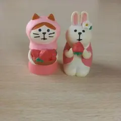 ☆コンコンブル　いちご狩り猫 & いちごうさぎ☆