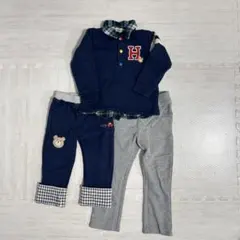 ミキハウス　ホットビスケッツ　100サイズ　長袖　長ズボンセット