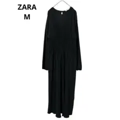 ZARA ワンピース　ブラック　ストレッチあり　ウエストゴム　M