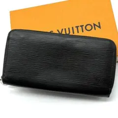 良品 ルイヴィトン エピ ジッピーウォレット 財布 黒 ブラック ラウンドジップ