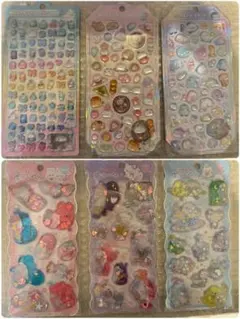 【正規品】ボンボンドロップシール、キラリンウォーターシール 6枚セット