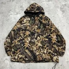 MOSSY OAK　リアルツリーカモ　フルジップパーカー　裏起毛　古着　L