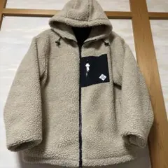 もこもこジャケット ベージュ フード付き