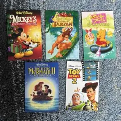 【新品未使用】ディズニー　キャラクター入りはがき5枚セット