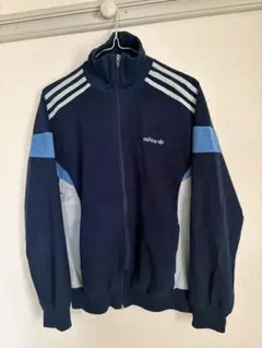 adidas トラックジャケット ネイビー/ライトブルー