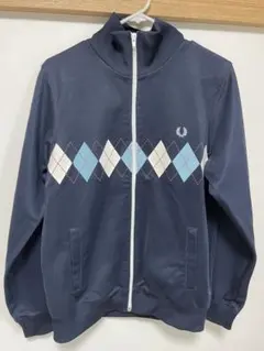 FRED PERRY アーガイル柄 トラックジャケット ネイビー Sのサムネイル