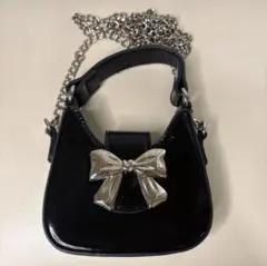 GRL シルバーリボン 2WAY ミニバッグ 美品のサムネイル