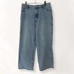 コルザ デニム ワイドパンツ ジーンズ 綿100 カジュアル XL《e406のサムネイル