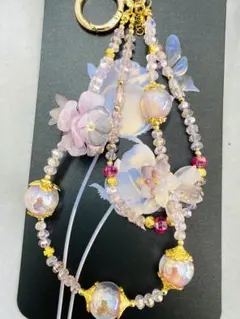 ハンドメイド フラワーモチーフ ストラップ