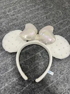 ホワイトミッキー耳カチューシャ