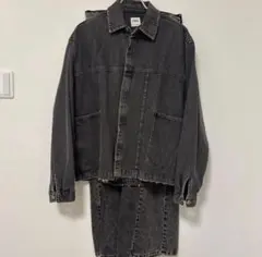 ZARA メンズ　デニムセットアップ　黒