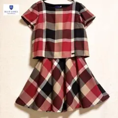 BLUE LABEL 人気のチェック柄 半袖ワンピース