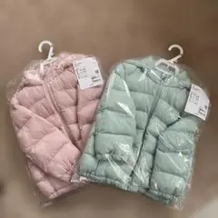 ユニクロライトウォームパデッドウォッシャブルフルジップパーカ　100