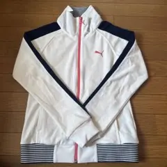 PUMA ジップアップジャケット ホワイト/ネイビー/ピンク