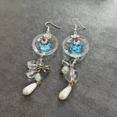 ミニチュアフード　ミニチュアゼリーの揺れるピアス