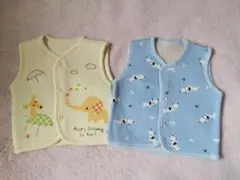 みえちゃん様専用【新品】ベビーベスト（イエロー・ブルー）スリーパー