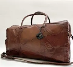 IBIZA 2WAY パッチワーク レザー ボストンバッグ