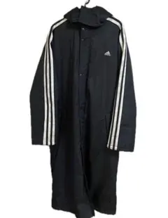 adidas アディダス ベンチコート ロングコート ボア フード取り外し XL