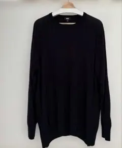 ユニクロ　メリノウールクルーネックセーター 紺　XXLサイズ351-450535
