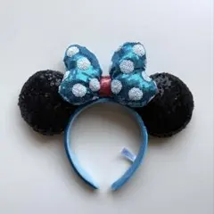 ディズニー　ミニーちゃん　スパンコールカチューシャ