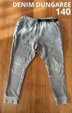 デニムダンガリー　スウェットパンツ　140 グレー